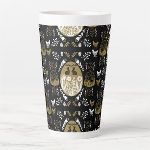 Caneca De Café Latte Presente de Feriado de páscoa de Abril