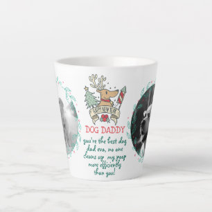 Caneca De Café Latte Presente de Feriado para PAI DOG ou MOM adicionar 