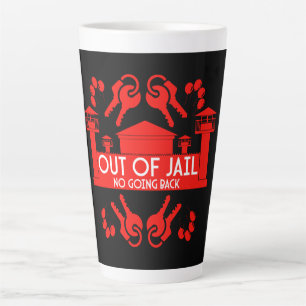 Caneca De Café Latte Presente de libertação fora da prisão