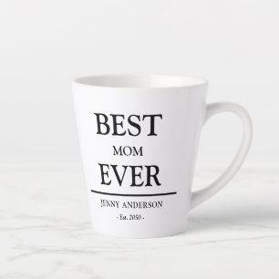 Caneca De Café Latte Presente de Mãe Design Personalizado Simples Melho