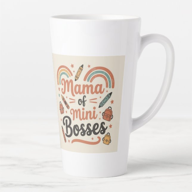 Caneca De Café Latte Presente de Mamãe de chefes mini Vida de Mãe Fofa (Direita)