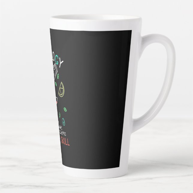 Caneca De Café Latte Presente de Natal | Barman Mixologista (Direita)