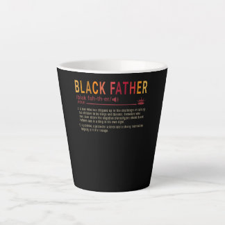 Caneca De Café Latte Presente de pai | Definição Pai Negro Padre presen