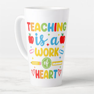 Caneca De Café Latte Presente de professor O Ensino É Um Trabalho Do Co