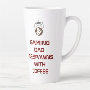 Caneca De Café Latte Presente Divertido do Dia dos Pais para Pais Gamer