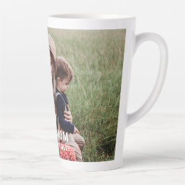 Caneca De Café Latte Presente do Dia das Mães com Foto Personalizada 'T