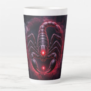 Caneca De Café Latte Presente do zodíaco de Escorpião para estilo místi