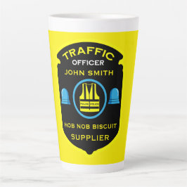 Caneca De Café Latte Presente Engraçado da Polícia de Trânsito