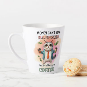 Caneca De Café Latte Presente engraçado para amantes de gatos que diz q