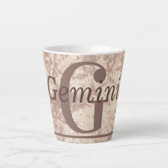 Caneca De Café Latte Presente especial na moda Gemini - caneta de canet (Frente)