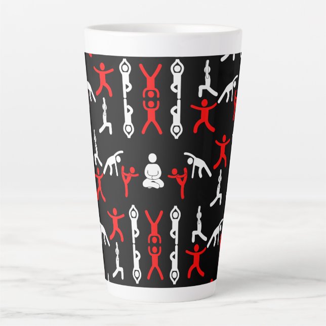 Caneca De Café Latte Presente exclusivo de ioga (Frente)