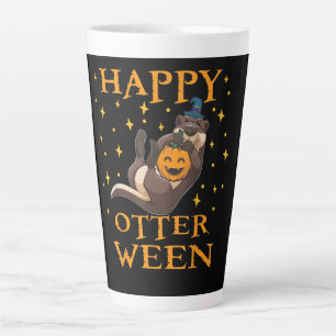 Caneca De Café Latte Presente externo Feliz Dia das Bruxas de Otter S