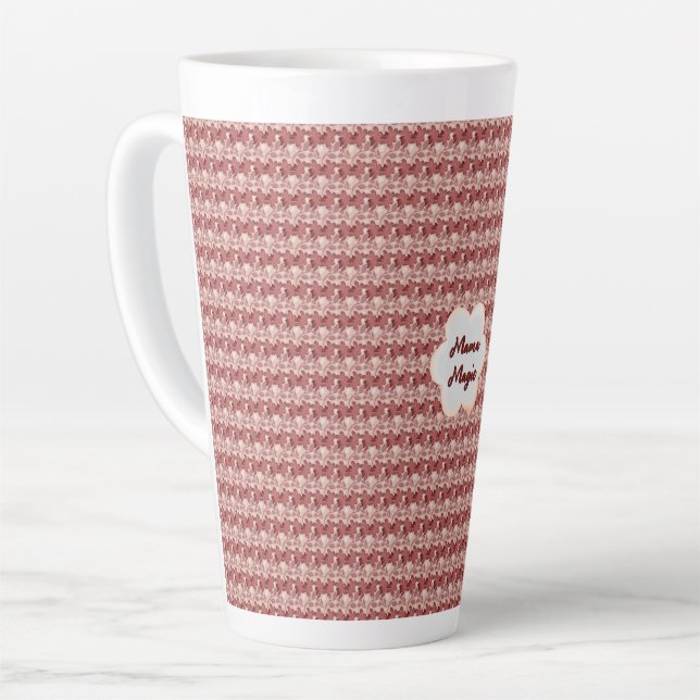 Caneca De Café Latte Presente floral personalizado e feito sob medida p (Ângulo esquerdo)