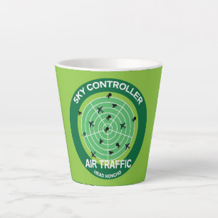 Caneca De Café Latte Presente Funny Air Traffic Controller Aeroportos