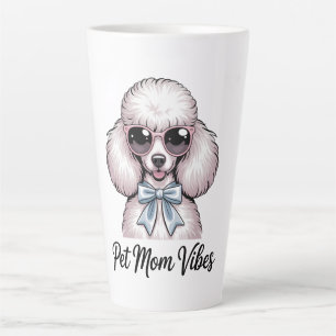 Caneca De Café Latte Presente Óculos de Sol Cachorro Poodle Vibes de Pe
