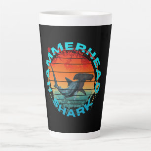Caneca De Café Latte Presente para amantes de pesca de tubarão-martelo