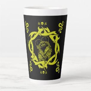 Caneca De Café Latte Presente para Amantes Góticos Românticos Sombrios