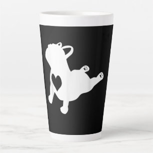 Caneca De Café Latte Presente para o Bulldog Yoga Pose Love Heart Worko