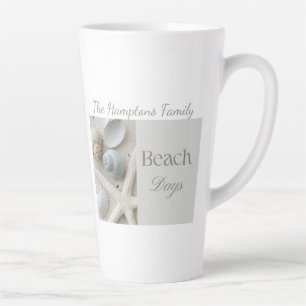 Caneca De Café Latte Presente Personalizado de Conchas Marinhas para Ca