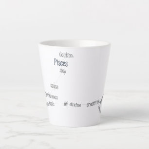 Caneca De Café Latte Presente Personalizado Diário Divertido do Zodíaco