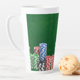 Caneca De Café Latte Presente Personalizado para Jogadores Poker