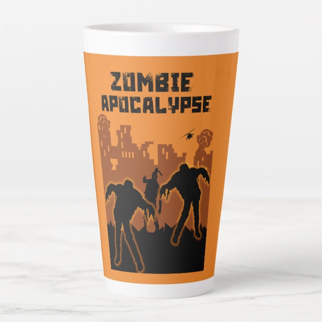 Caneca De Café Latte Presentes Apocalypse Zombie (Frente)