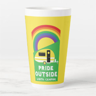 Caneca De Café Latte Presentes de acampamento LGBTQ gay