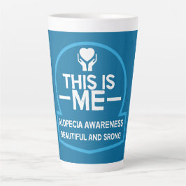 Caneca De Café Latte Presentes de Apoio à Conscientização da Alopecia