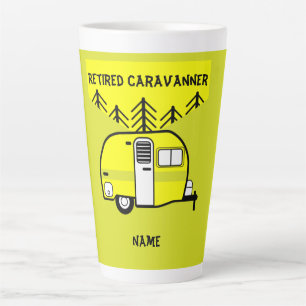 Caneca De Café Latte Presentes de Caravana Aposentada Arte Presentes Am