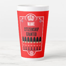 Caneca De Café Latte Presentes de Cidadania Britânica
