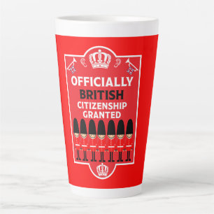 Caneca De Café Latte Presentes de Cidadania Britânica