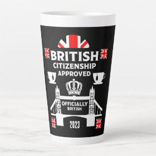 Caneca De Café Latte Presentes de Cidadania Britânica