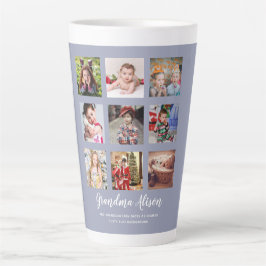 CANECA DE CAFÉ LATTE PRESENTES DE COLLAGEM DE FOTOGRAFIA GRANDPARENTE -