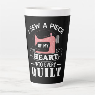 Caneca De Café Latte Presentes de Quilters Engraçados