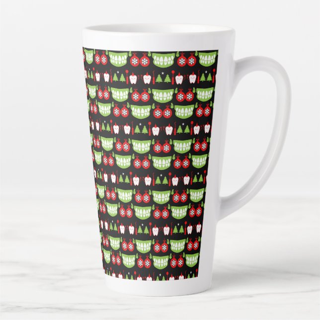 Caneca De Café Latte Presentes Dentais do Xmas (Direita)