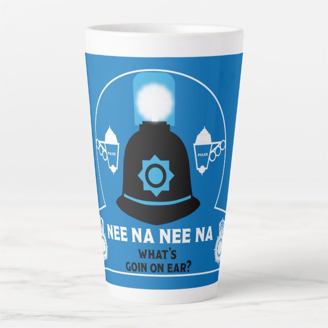 Caneca De Café Latte Presentes E Acessórios Da Polícia Britânica (Frente)