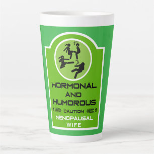 Caneca De Café Latte Presentes personalizáveis para mulheres na menopau