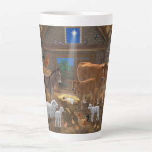 Caneca De Café Latte Presépio do Menino Jesus Noite Santa Natal