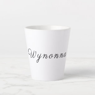 Caneca De Café Latte Preto e Branco personalizados