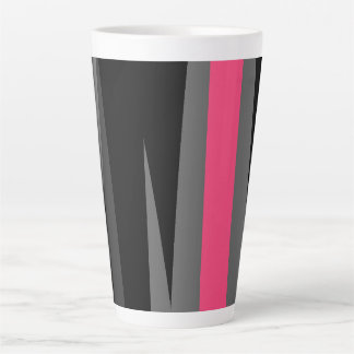 Caneca De Café Latte Preto e Cinza rosa