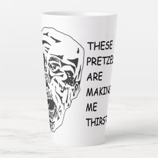 Caneca De Café Latte Pretzel Face Mug