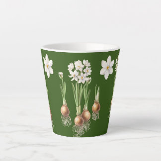 Caneca De Café Latte Primavera Botânica - Primavera Verde-Lata