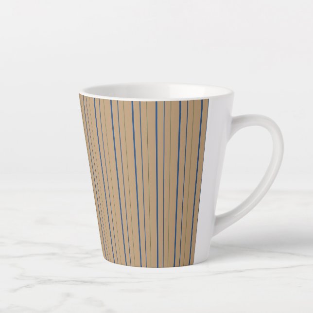 Caneca De Café Latte Primavera com faixa azul (Direita)