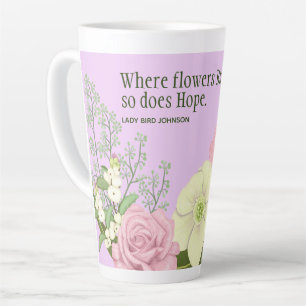 Caneca De Café Latte Primavera Garden In Bloom