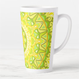 Caneca De Café Latte Primavera Mandala