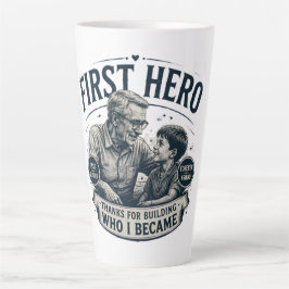 Caneca De Café Latte Primeiro Herói Amigo Para Sempre Dia dos Pais Vint