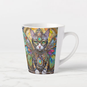 Caneca De Café Latte Príncipe Gatinho da Brigada da Asa da Borboleta