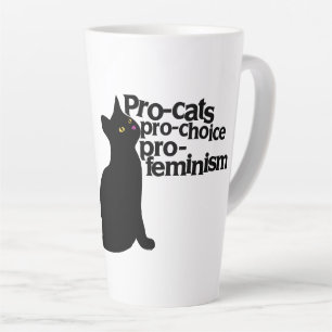 Caneca De Café Latte pró-gatos pró-escolha pró-feminismo
