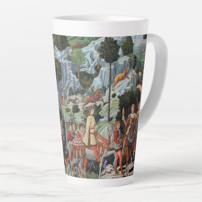 Caneca De Café Latte Procissão de Magi-Benozzo Gozzoli (Ângulo direito)