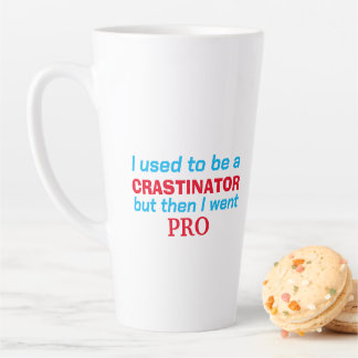 Caneca De Café Latte Procrastinador Pro - engraçado